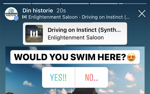 Instagram sites share Driving on Instinct (Synthwave)